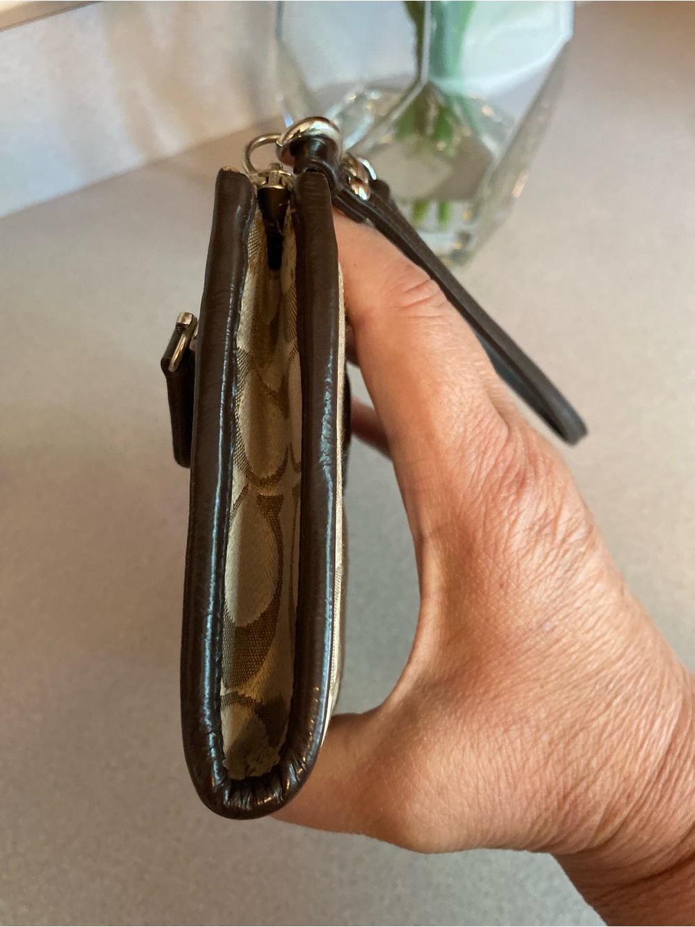 Coach Ashley Signature Zippy Wristlet - Picture 11 of 13